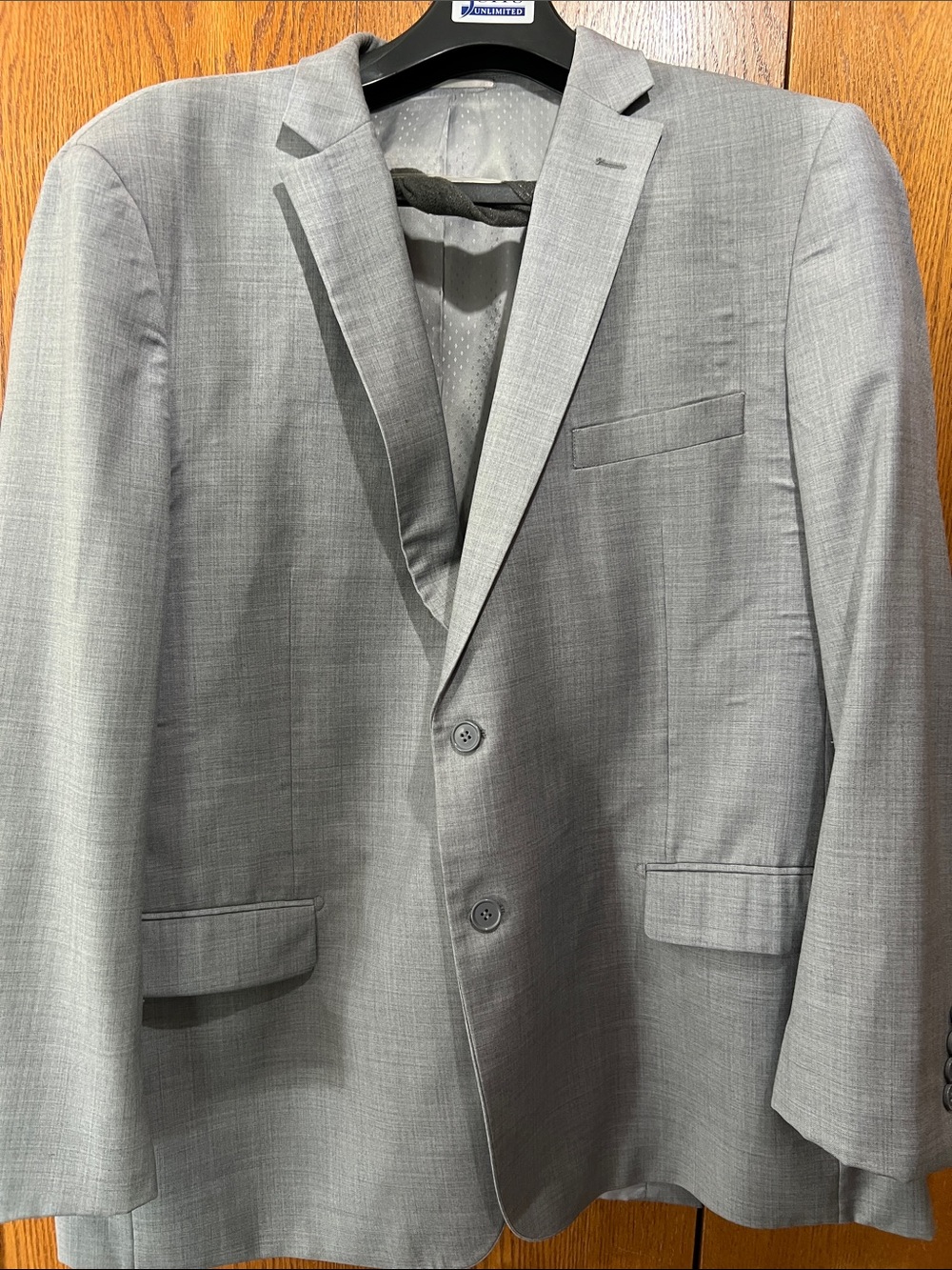 Men's Light Gray Two-Button Blazer - Unbranded Modern Fit